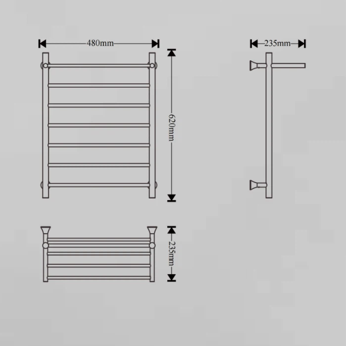 brushed gold towel radiator